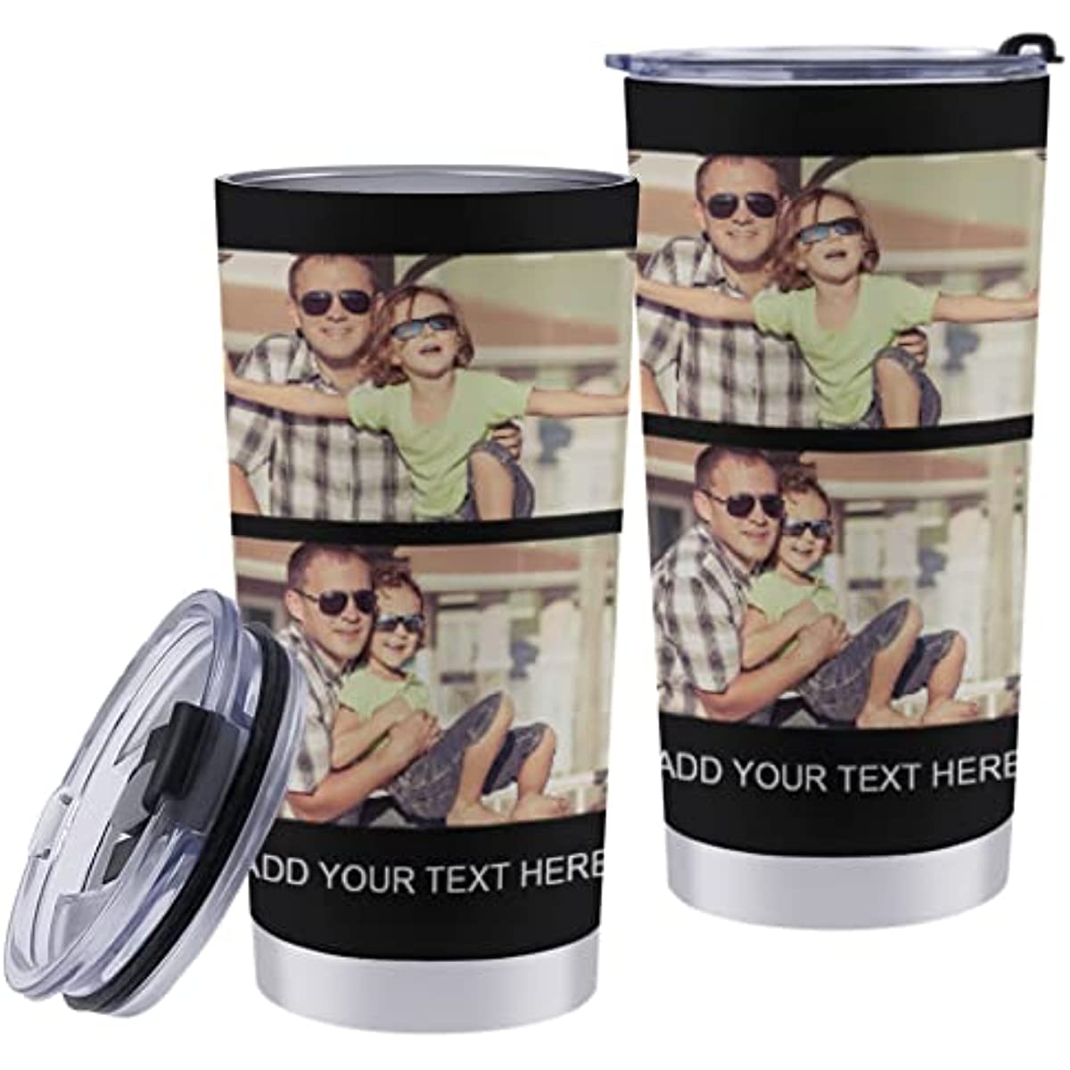 Travel Mug Personalized, Customize With Artwork, Text, Photos, All