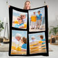 DIYKST Personalized Fleece Throw Pictures Blanket for Family Friends Pets Custom Blankets with 1-9 Photo Collages for Mother's Father's Day Christmas Birthday as Souvenirs and Unique Gifts