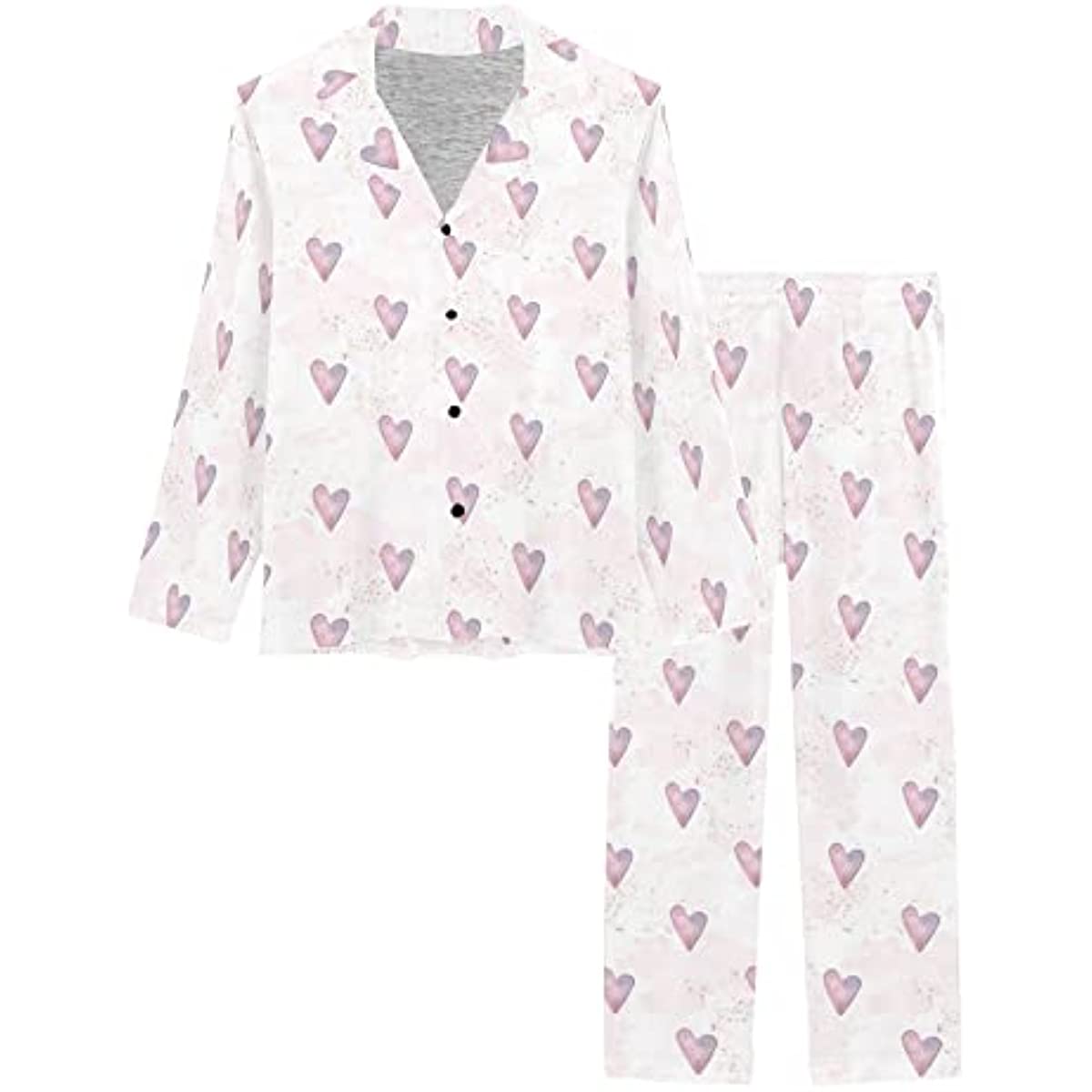 DIYKST Tie Dye Pajamas Set for Women Cute Valentines pj Sets Nightwea