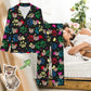 DIYKST Custom Pet Pajamas for Women with Dogs Photo Personalized Dog Print pjs Sleepwear for Valentine's Day Face pj Set