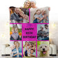 DIYKST Customized Text and Pictures Blanket Custom Photos Collage Throw Blanket Personalized Sudoku Blanket Soft Fleece Blanket for Bedding Sofa and Travel Family Photo Gift for Family