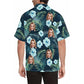 Customized Tropical Flower Hawaiian Shirt, Men's Personalized BF Husband's Photo Men's Aloha Beach Fruit Blouse Shirt