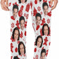 DIYKST Custom Men's Pajama Pants with Photo Face Personalized Christmas Pajama Pants Photo Sleepwear Bottoms With Pockets