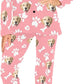 DIYKST Custom Pet Pajamas for Women with Dogs Photo Personalized Dog Print pjs Sleepwear for Valentine's Day Face pj Set