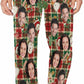 DIYKST Custom Men's Pajama Pants with Photo Face Personalized Christmas Pajama Pants Photo Sleepwear Bottoms With Pockets