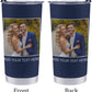 Personalized Photo with Text Tumbler for Adults,Custom Photo Stainless Steel Coffee Mug Customized 2 Pictures Teavel Tumbler,Birthday Christmas Cups for Dad Mom-20oz