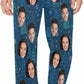 DIYKST Custom Men's Pajama Pants with Photo Face Personalized Christmas Pajama Pants Photo Sleepwear Bottoms With Pockets