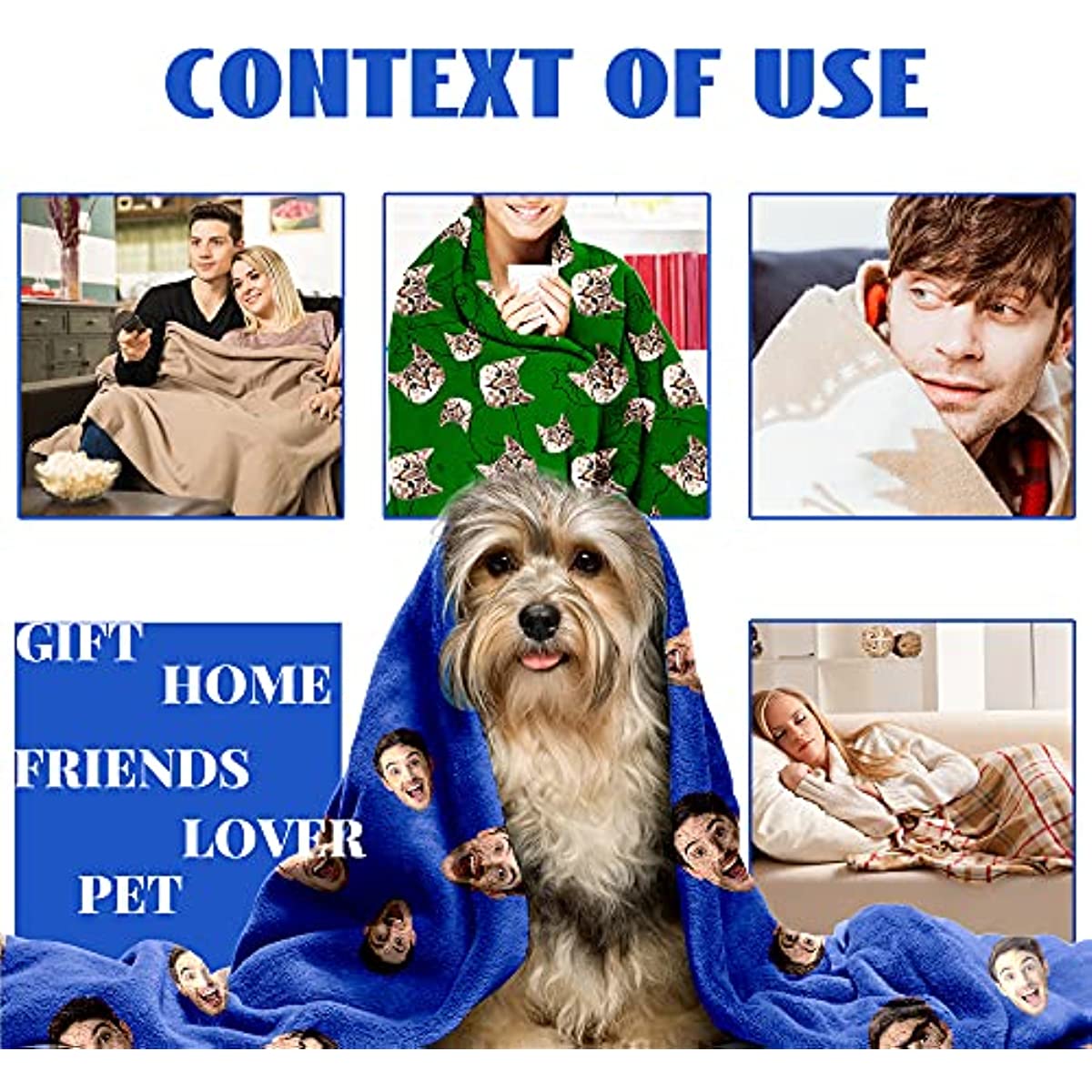 DIYKST Custom Photo Throw Blanket Customized Pictures Blanket Personalized Soft Fleece Blanket for Family Wedding Birthday Christmas Valentines Day Gifts for Women Him Her