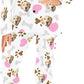 DIYKST Custom Pet Pajamas for Women with Dogs Photo Personalized Dog Print pjs Sleepwear for Valentine's Day Face pj Set