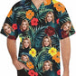 Customized Tropical Flower Hawaiian Shirt, Men's Personalized BF Husband's Photo Men's Aloha Beach Fruit Blouse Shirt