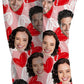DIYKST Personalized Photo Pajama Pants With Pockets,Custom Heart Pajama Pants For Women,Girl Sleepwear Adult Christmas Pajama Bottom