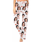 DIYKST Personalized Photo Pajama Pants With Pockets,Custom Heart Pajama Pants For Women,Girl Sleepwear Adult Christmas Pajama Bottom