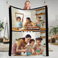 DIYKST Personalized Fleece Throw Pictures Blanket for Family Friends Pets Custom Blankets with 1-9 Photo Collages for Mother's Father's Day Christmas Birthday as Souvenirs and Unique Gifts(50*60 in)