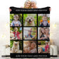 DIYKST Customized Text and Pictures Blanket Custom Photos Collage Throw Blanket Personalized Sudoku Blanket Soft Fleece Blanket for Bedding Sofa and Travel Family Photo Gift for Family