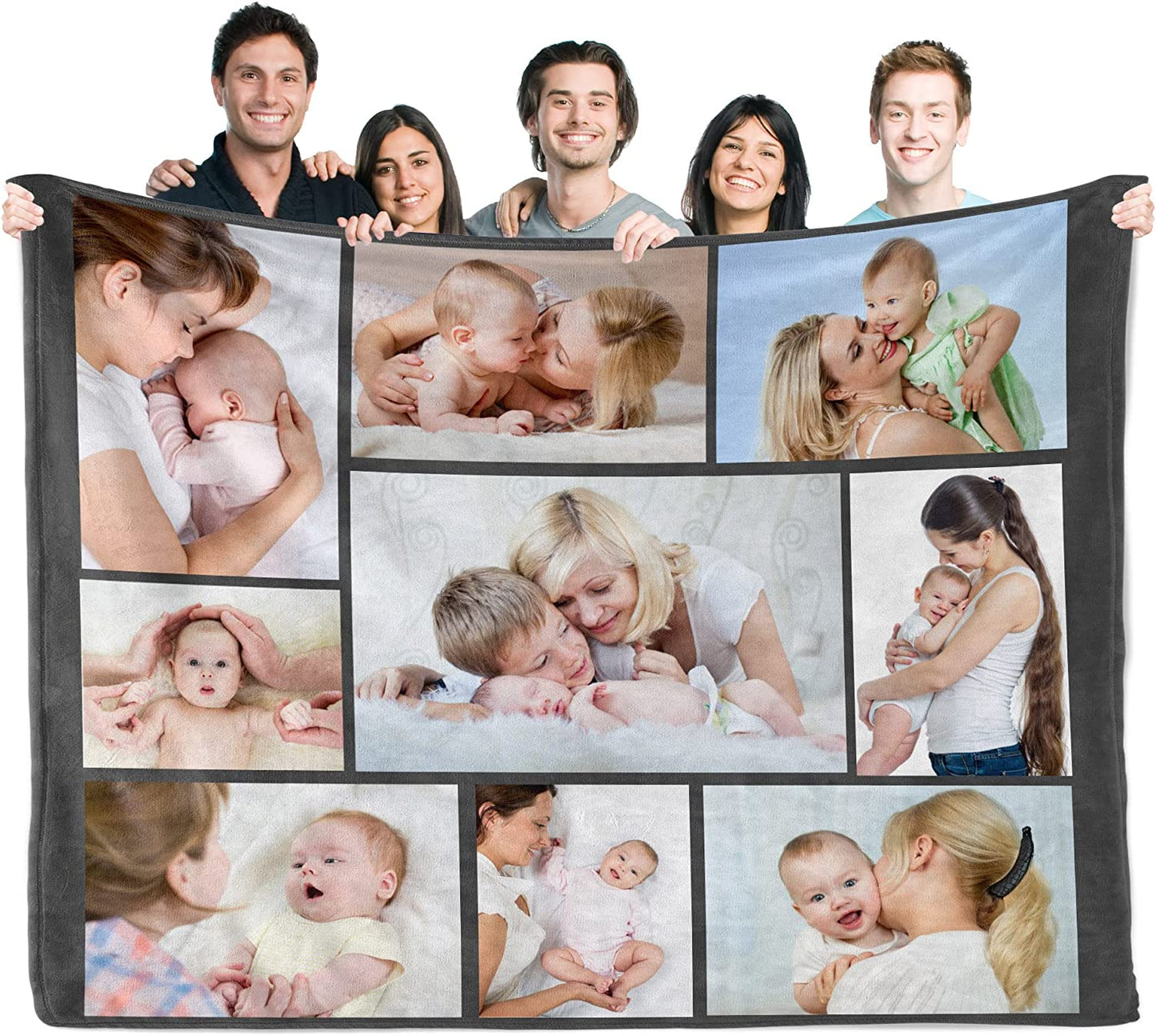 DIYKST Custom Photo Throw Blanket Customized Pictures Blanket Personalized Soft Fleece Blanket for Family Wedding Birthday Christmas Valentines Day Gifts for Women Him Her