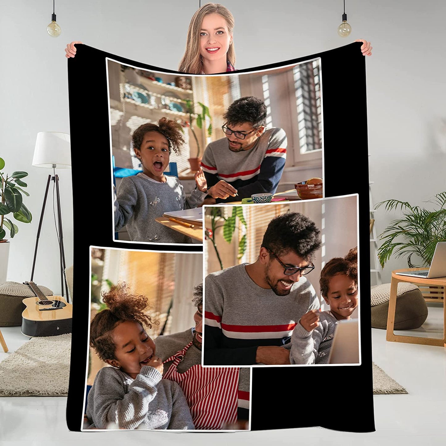  DIYKST Custom Photo Collage Painting Throw Blanket Funny Design  Blanket Customized Pictures Blanket Face Gift for Him Her Ultra-Soft Luxury  Blankets for Bedding Couch Sofa and Travel : Home & Kitchen