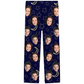 DIYKST Custom Pajama Pants with Face Personalized Stars Moon Matching Women's Pajama Pants Photo Sleepwear Bottoms With Pockets